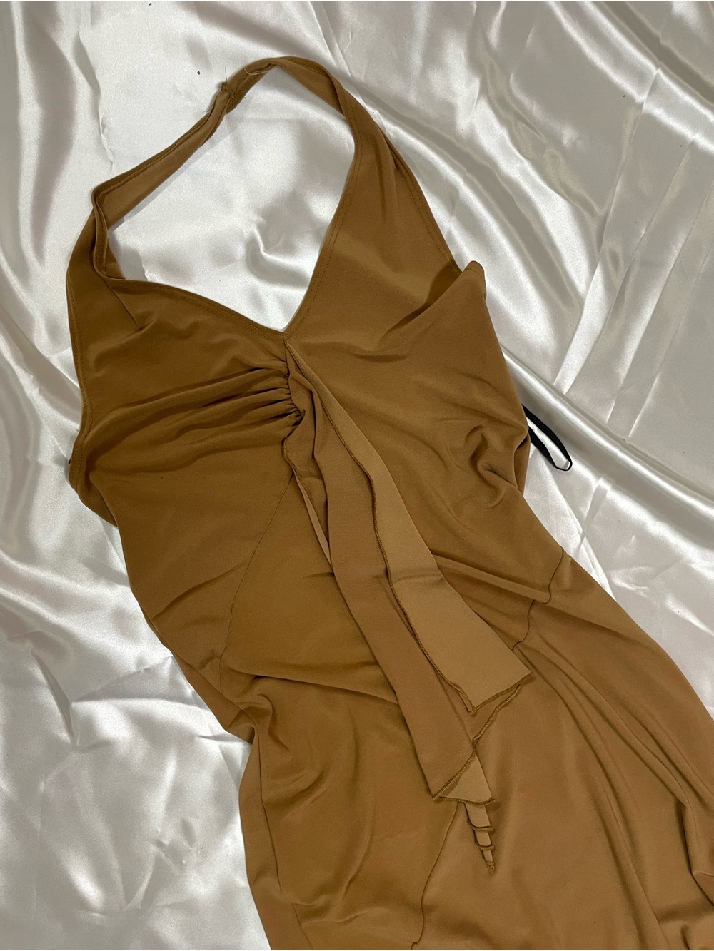 Hisense Y2K halter Brown Dress